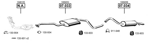ASMET FO070945 Exhaust System